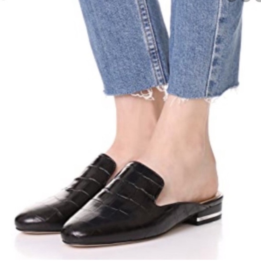 MICHAEL Michael Kors Natasha Mule. Black leather croc pattern. Size 7.5